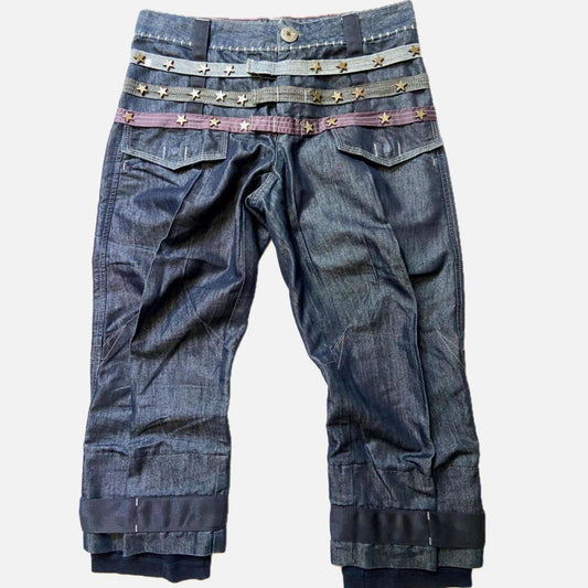 Marithe Francois Girbaud Star Embroidered Denim Jeans