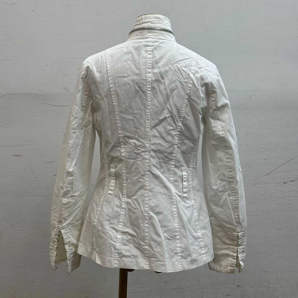Archival Vintage Celyn B. Elisabetta Franchi White Hook-and-Eye Jacket