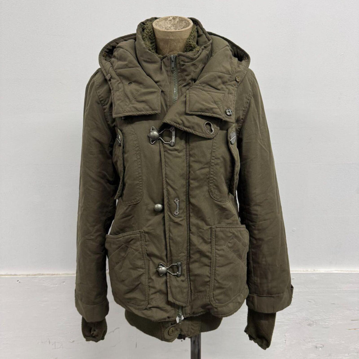 Vintage Green Y2K Sly Military Utility Jacket