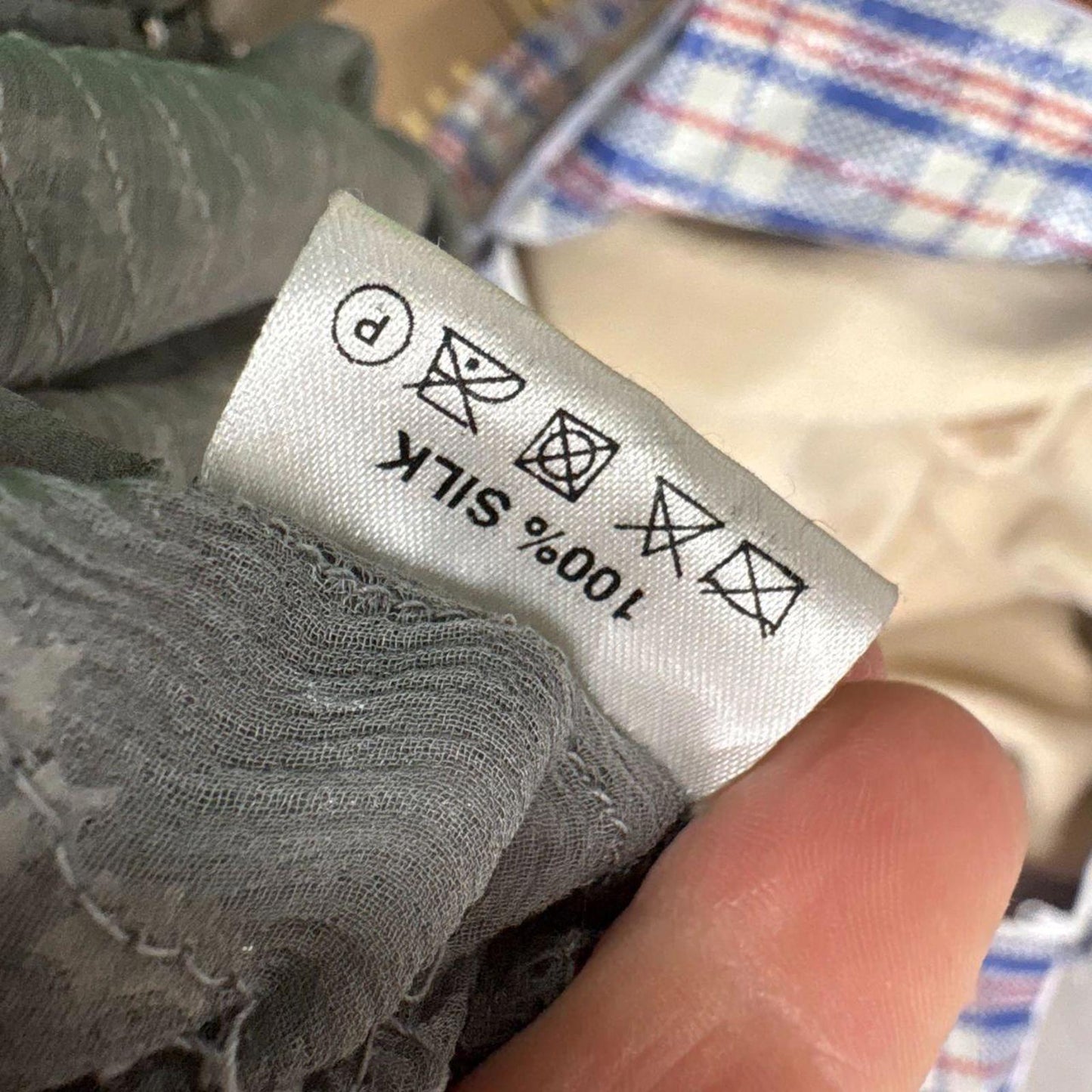 Vintage Pink Soda 100% Silk Silver Sequin Star Top