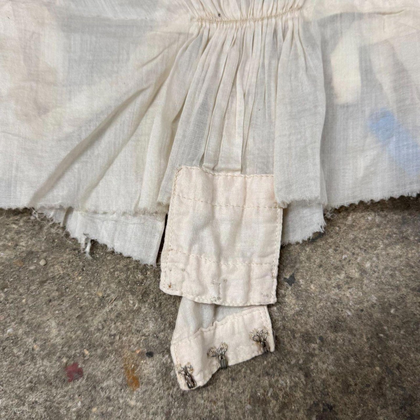 Vintage Film Costume 40s 50s Does Victorian Antique Style White Bodice S