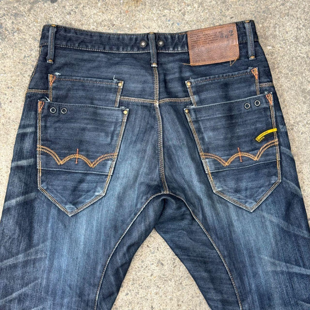 Vintage EDWIN E-Function 502 EF502 3D Ergonomic Twisted Jeans Y2K