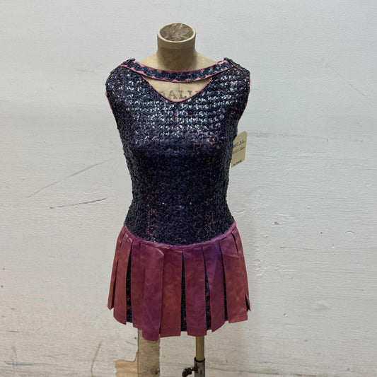 Vintage Film Costume 1960s/70s Faded Sequin Showgirl Mini Dress XS