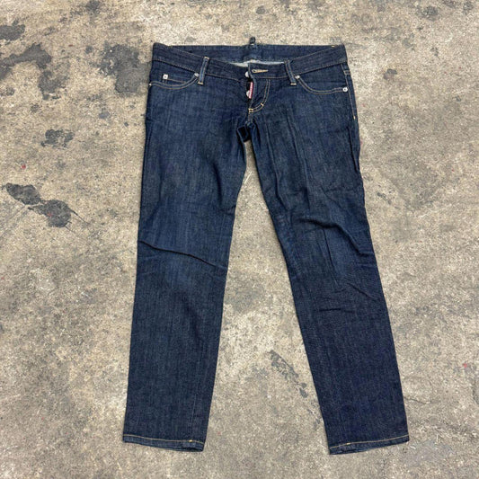 Vintage Y2K Dsquared2 Low Rise Capri Jeans Dark Wash