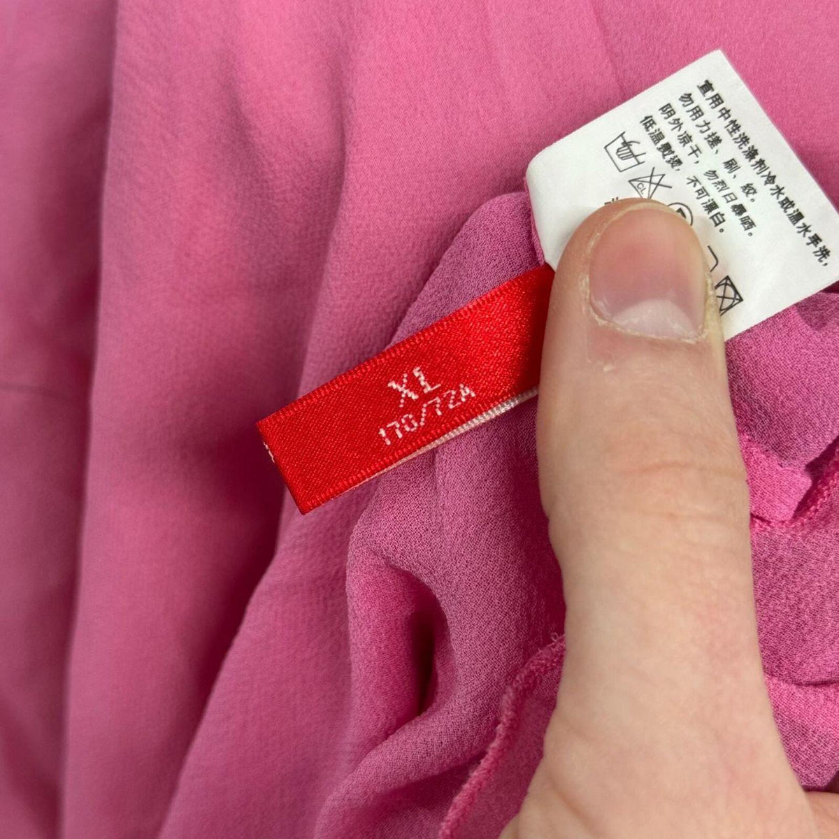 Vintage Y2K Hand-Painted Bubblegum Pink Silk Flutter Midi Dress