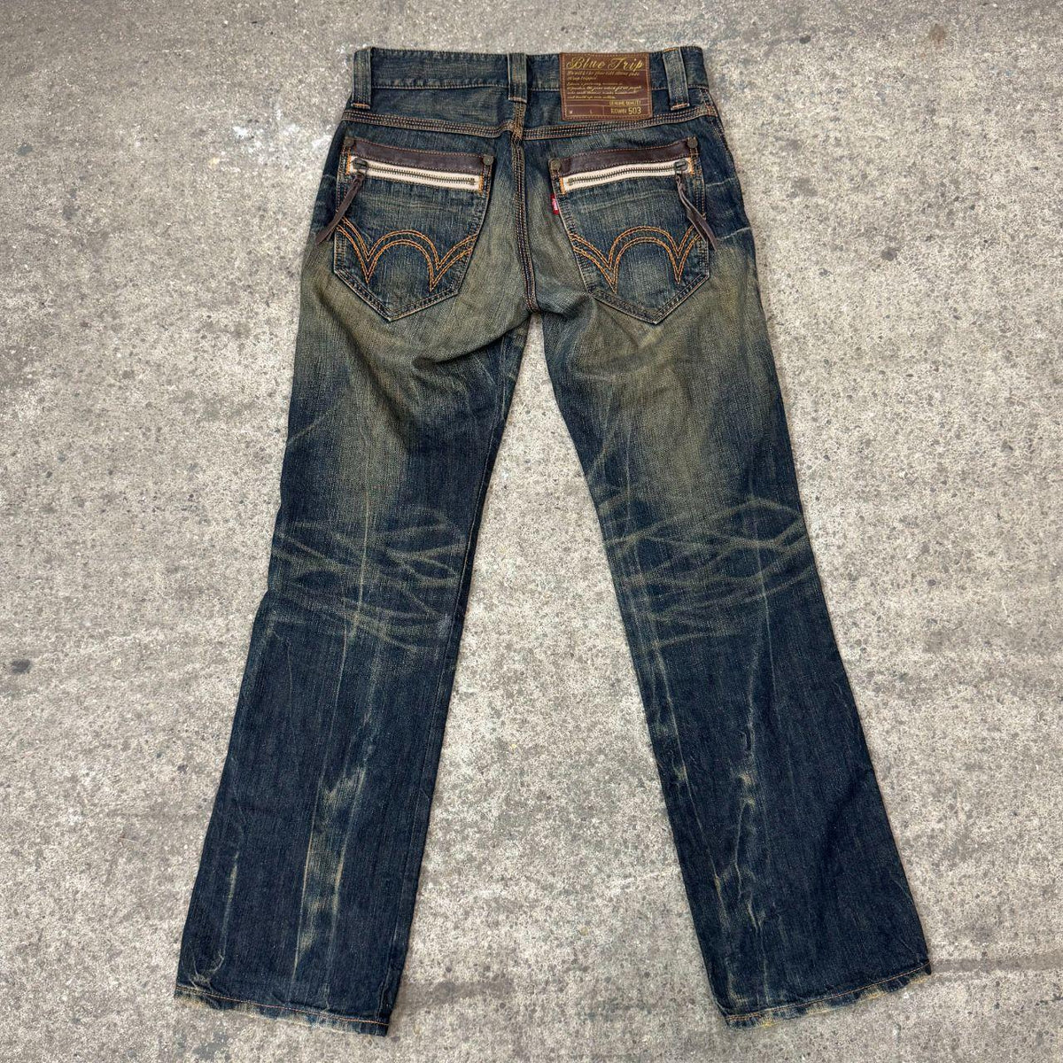 Vintage EDWIN Blue Trip BTZ503 Western Japanese Denim Jeans Y2K