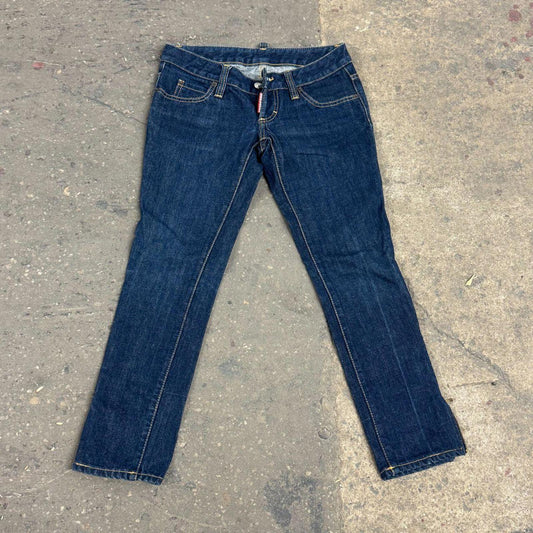 Vintage Dsquared2 Low Rise Capri Jeans Dark Wash
