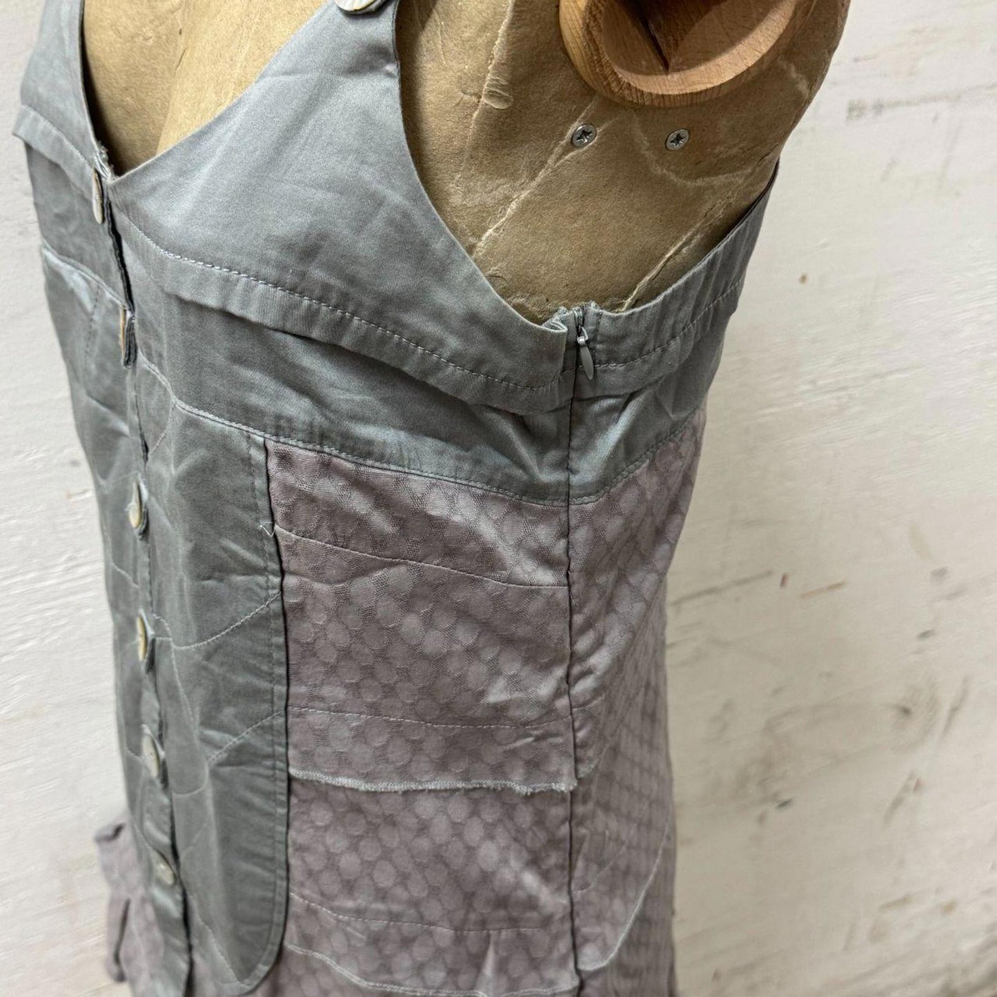 Vintage Mado des Autres Gray Layered Avant-Garde Dress