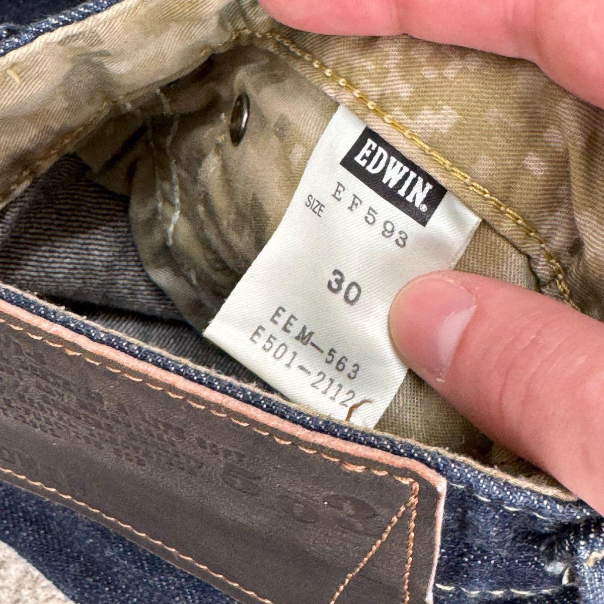Vintage EDWIN E-Function 503 EF593 Cropped Capri Denim Jeans Y2K