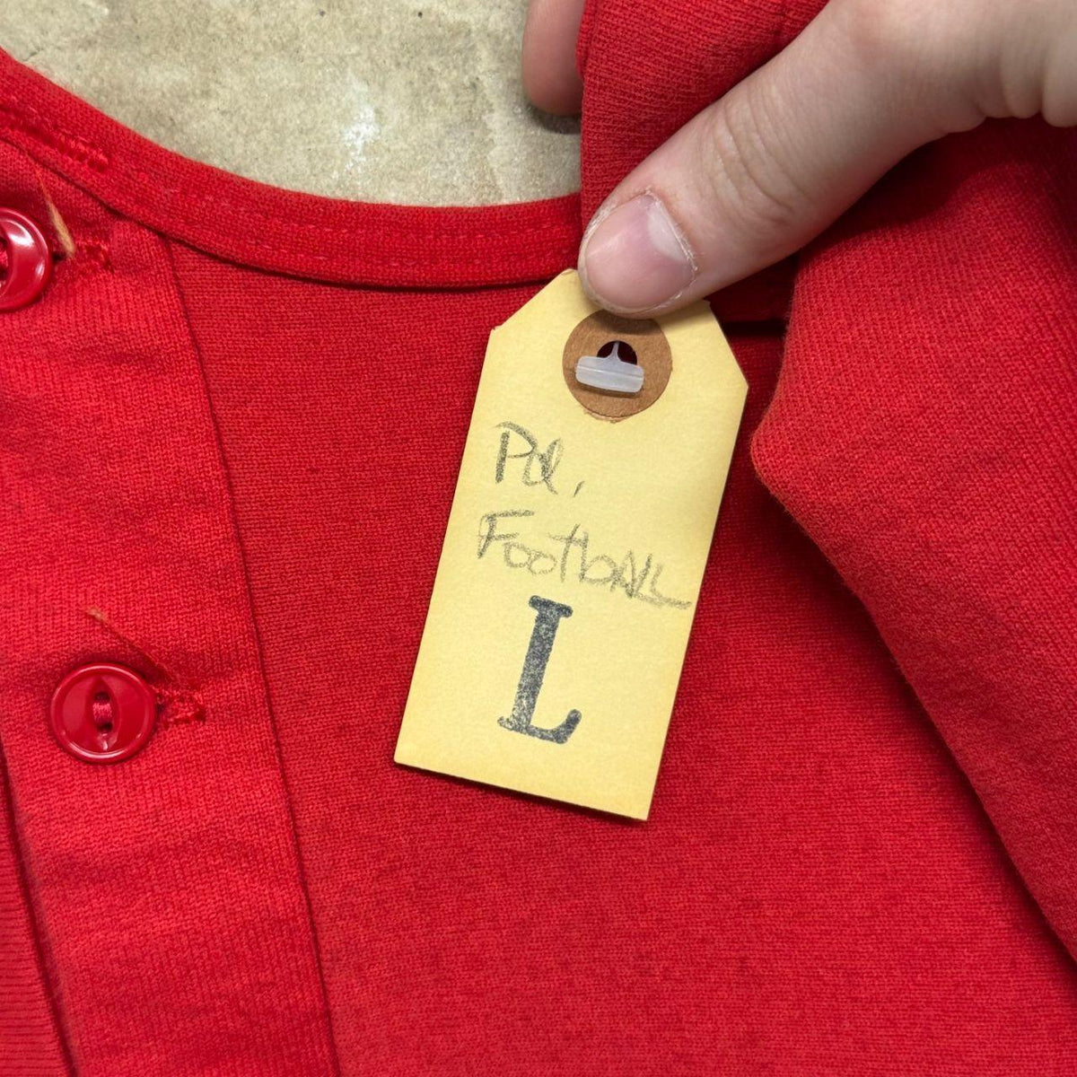 Vintage 70s Distressed Red 88 Henley Football Jersey TV COSTUME