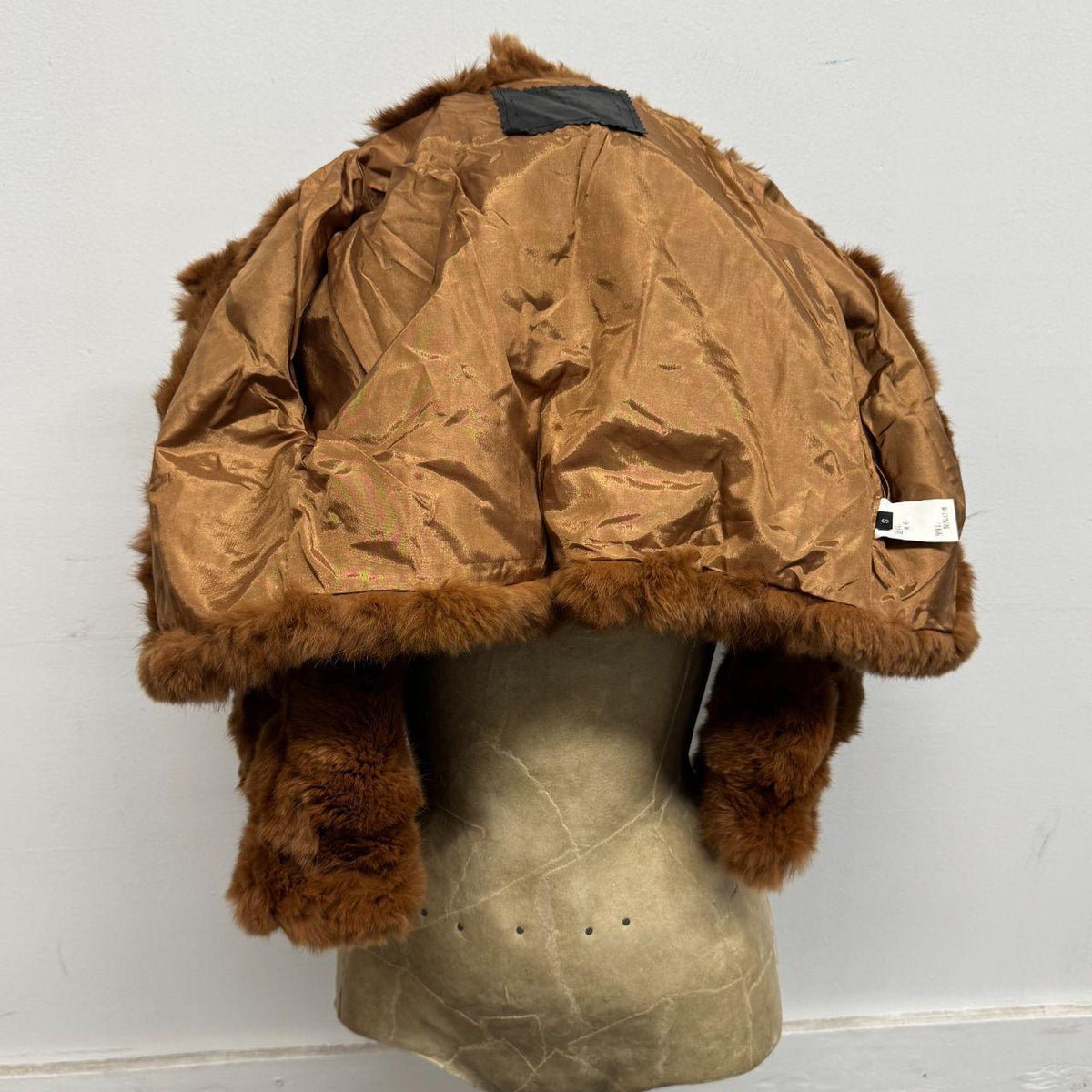Vintage Y2K Tan Brown Rabbit Fur Jacket Coat Bolero