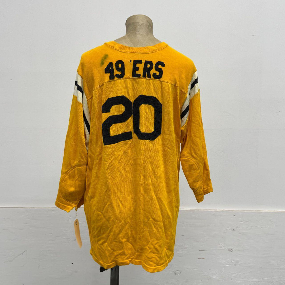 Vintage 60s 70s Mason Gold 20 & "49’ERS" Distressed Football Jersey