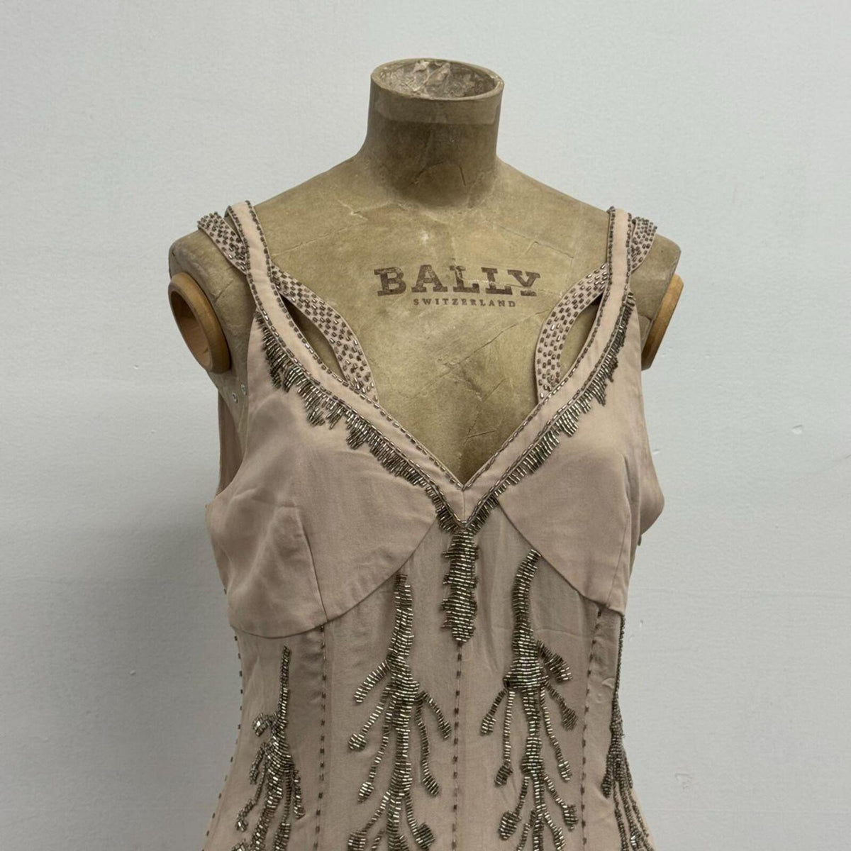 Vintage Y2K Karen Millen Ombré Beaded Silk Fairy Dress Pink